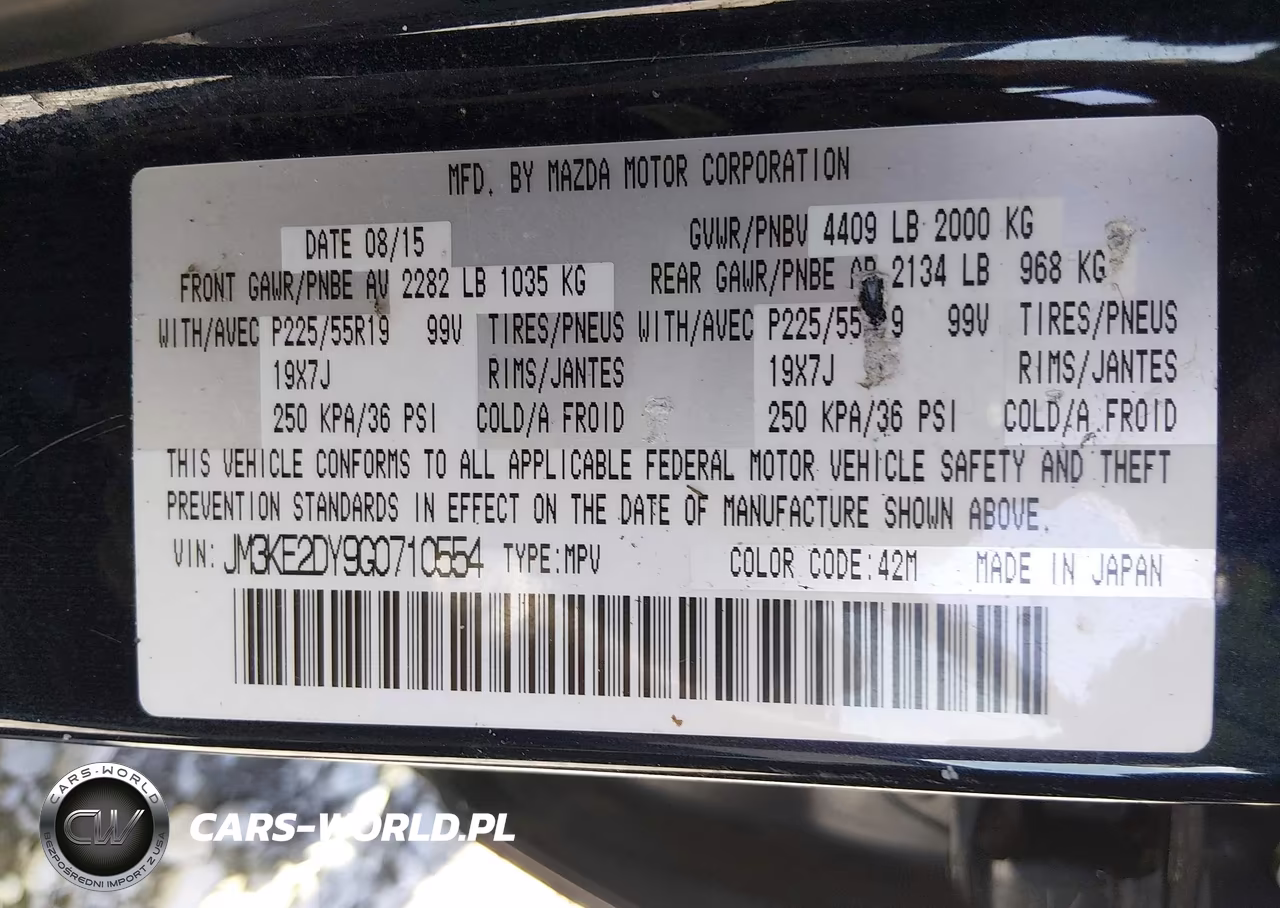 2016 Mazda Cx-5 Grand Touring VIN:JM3KE2DY9G0710554 - 9