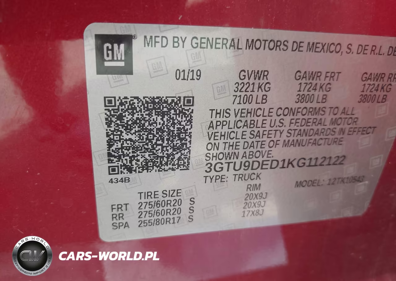 2019 GMC Sierra 1500 Slt VIN:3GTU9DED1KG112122 - 9