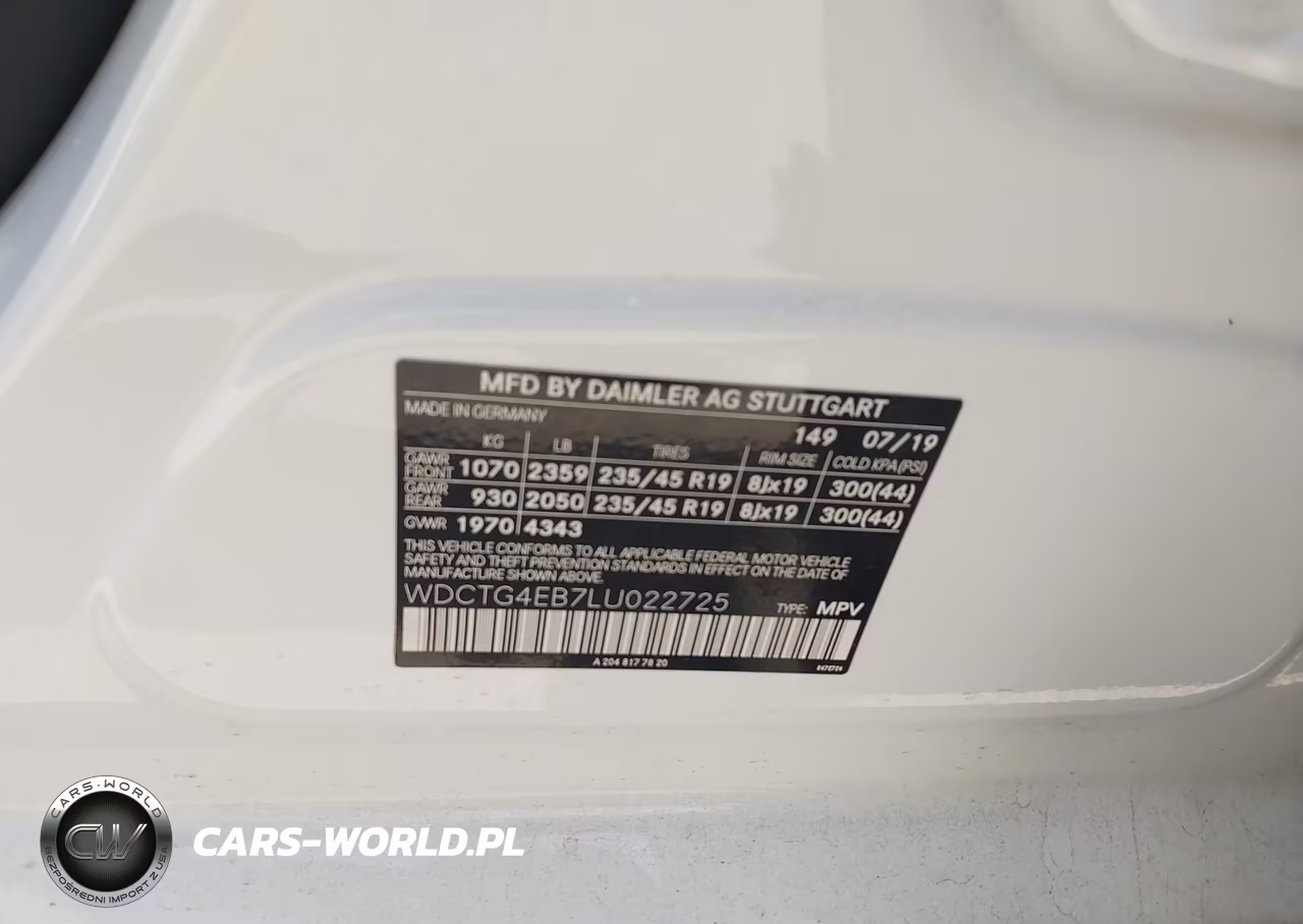 2020 Mercedes-Benz Gla 250 VIN:WDCTG4EB7LU022725 - 9