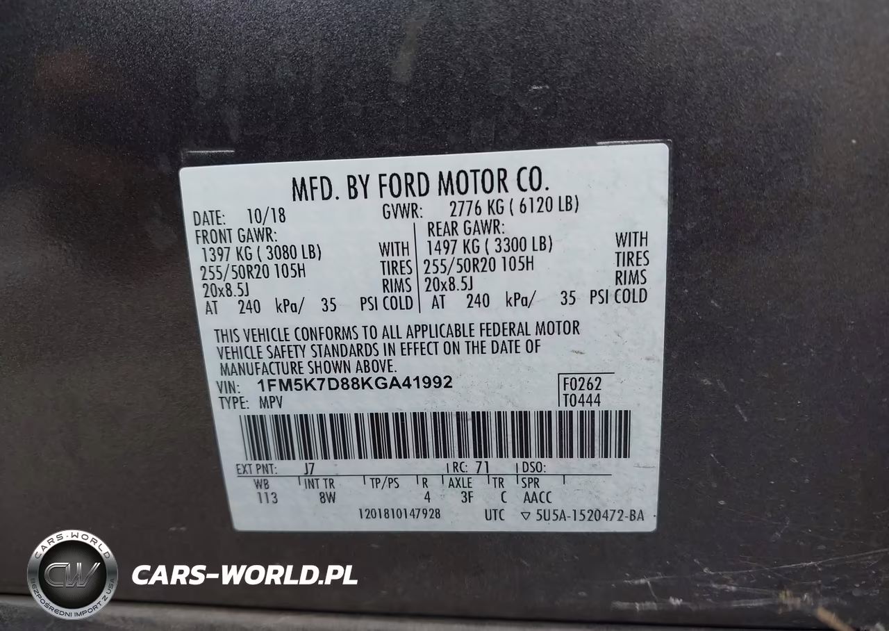 2019 Ford Explorer Xlt VIN:1FM5K7D88KGA41992 - 9