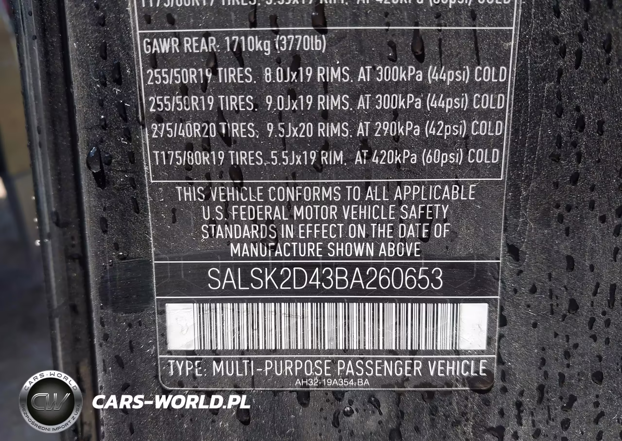 2011 Land Rover Range Rover Sport Hse VIN:SALSK2D43BA260653 - 9