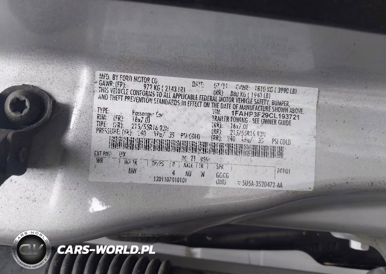2012 Ford Focus Se VIN:1FAHP3F29CL193721 - 9