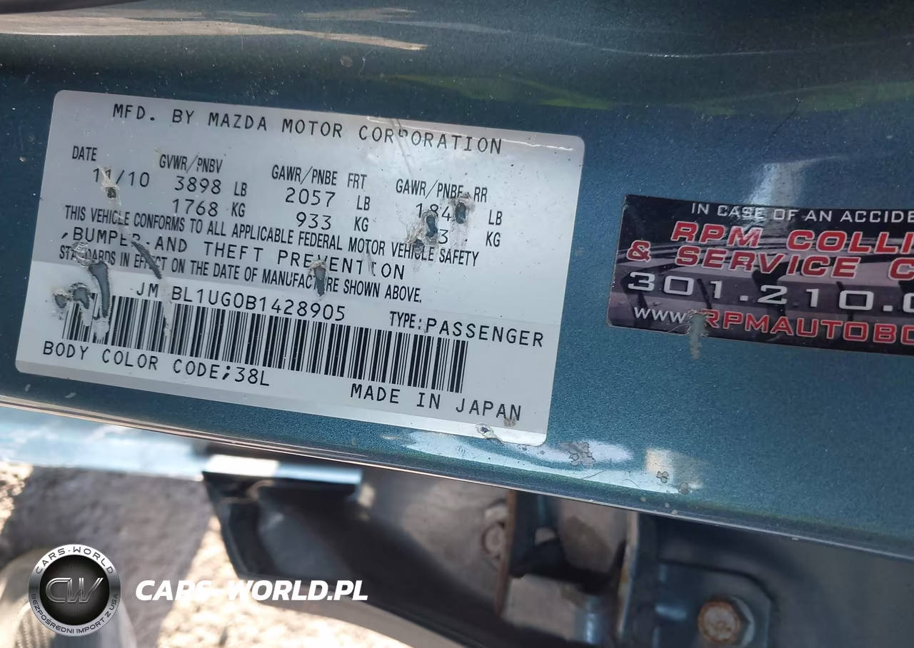 2011 Mazda Mazda3 I Sport VIN:JM1BL1UG0B1428905 - 9