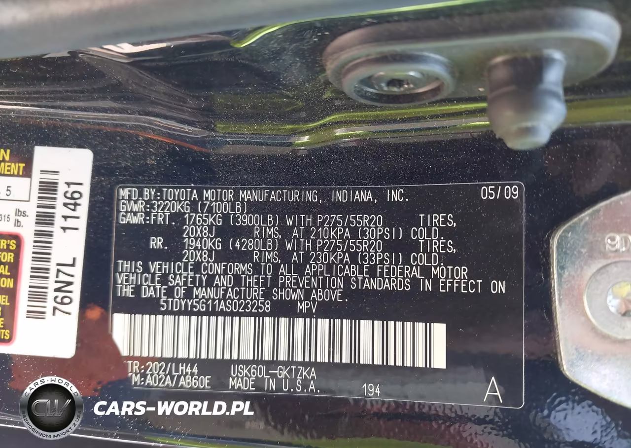 2010 Toyota Sequoia Platinum 5.7L V8 VIN:5TDYY5G11AS023258 - 9