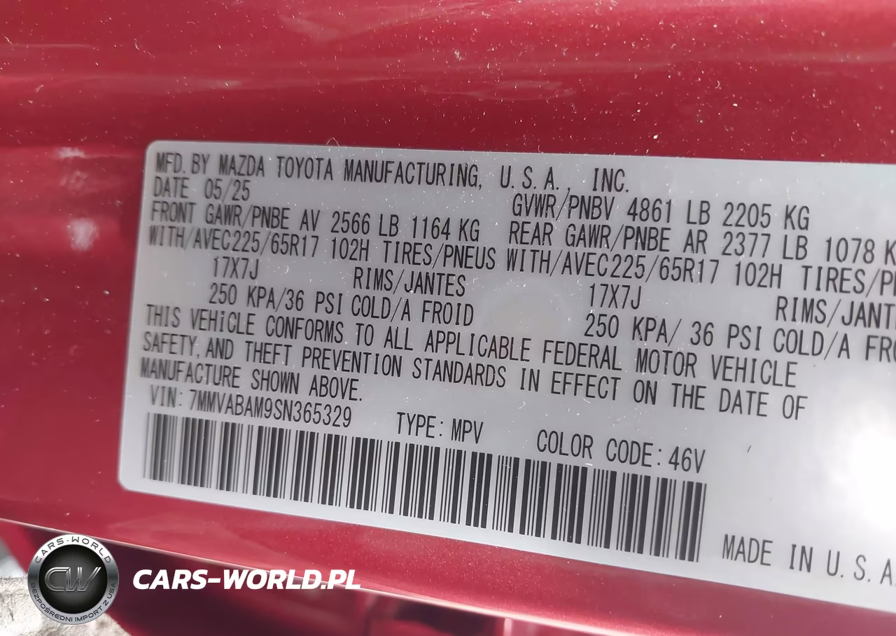 2025 Mazda Cx-50 2.5 S Select Package VIN:7MMVABAM9SN365329 - 9