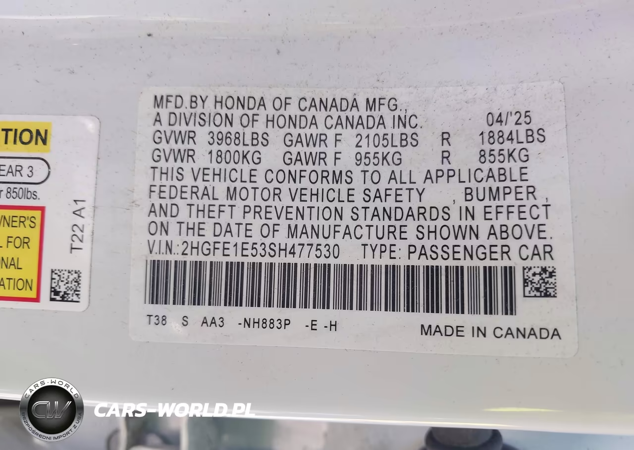 2025 Honda Civic Si Base W-High Performance Summer Tires- VIN:2HGFE1E53SH477530 - 9