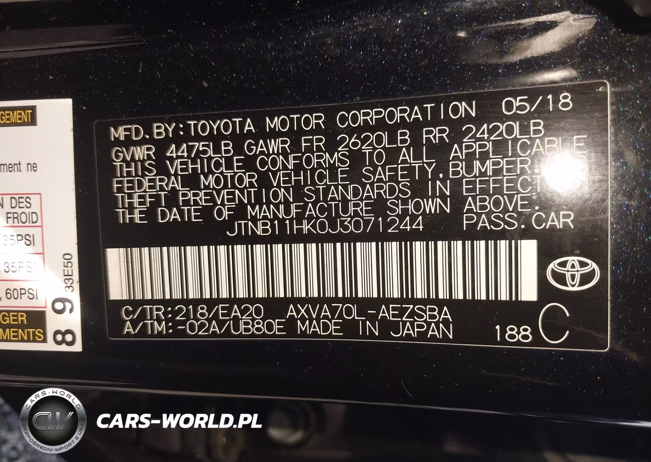 2018 Toyota Camry Se VIN:JTNB11HK0J3071244 - 9
