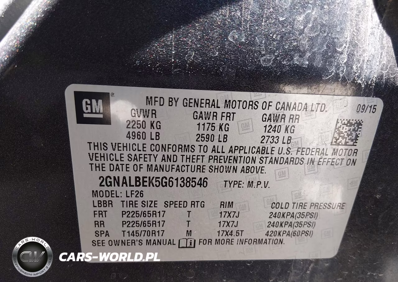 2016 Chevrolet Equinox Ls VIN:2GNALBEK5G6138546 - 9