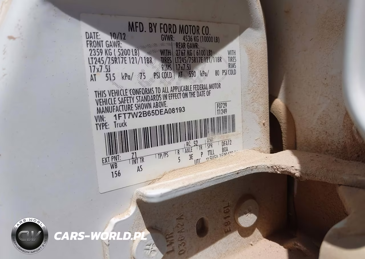 2013 Ford F-250 Xl VIN:1FT7W2B65DEA08193 - 9