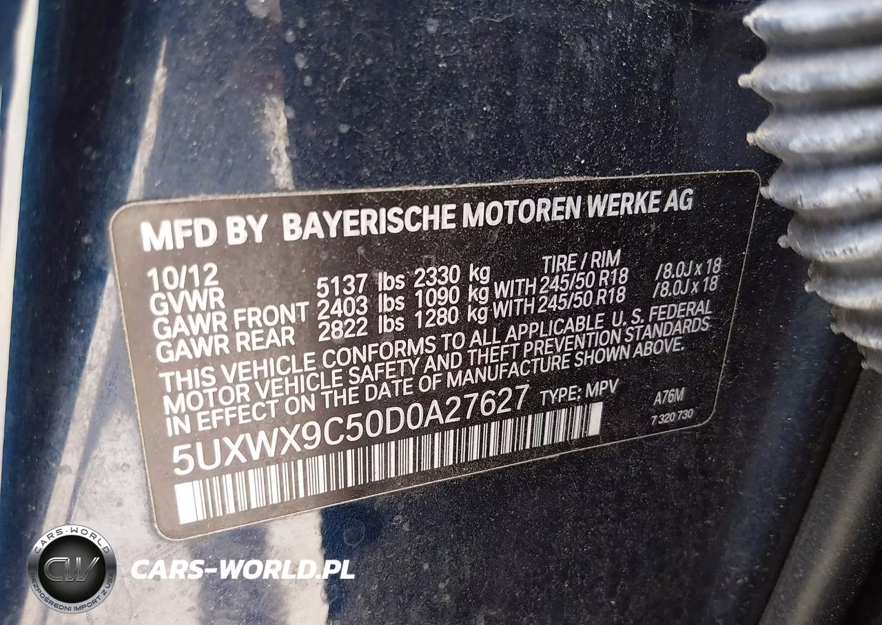 2013 BMW X3 xDrive28I VIN:5UXWX9C50D0A27627 - 9
