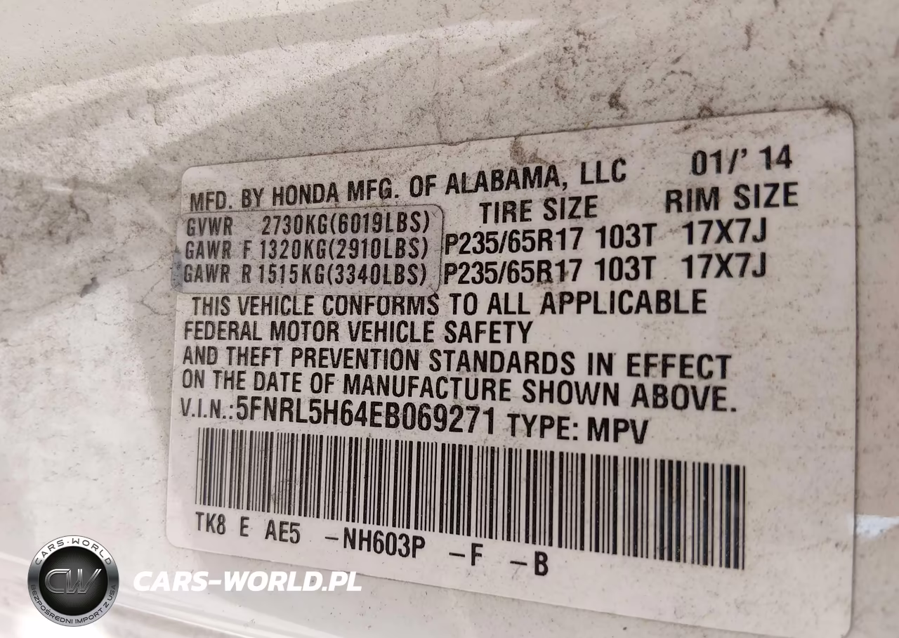 2014 Honda Odyssey Ex-L VIN:5FNRL5H64EB069271 - 9