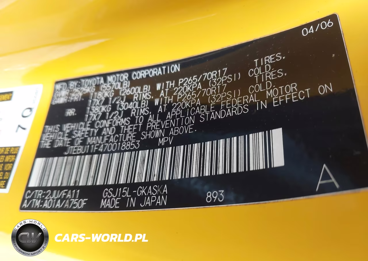 2007 Toyota Fj Cruiser VIN:JTEBU11F470018853 - 9