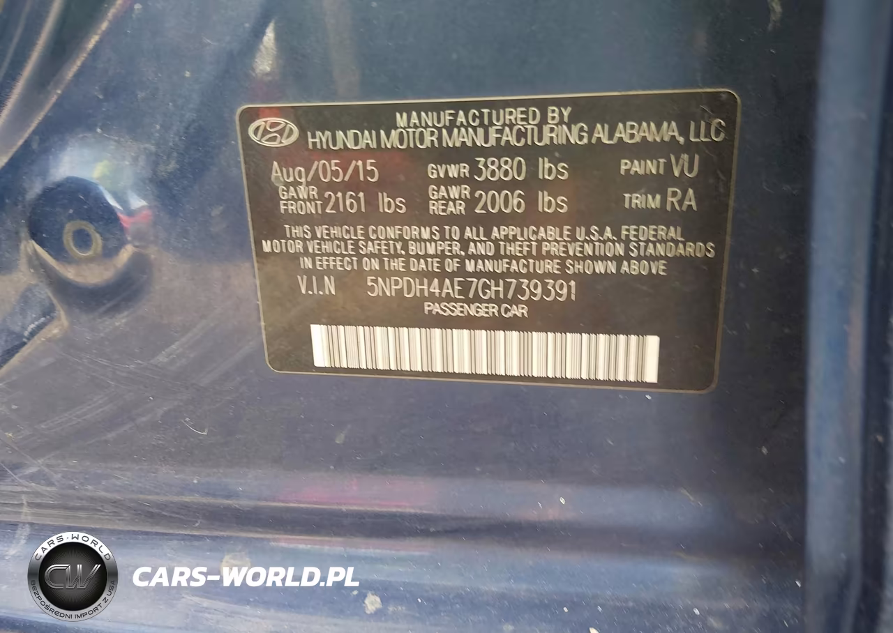2016 Hyundai Elantra Se VIN:5NPDH4AE7GH739391 - 9
