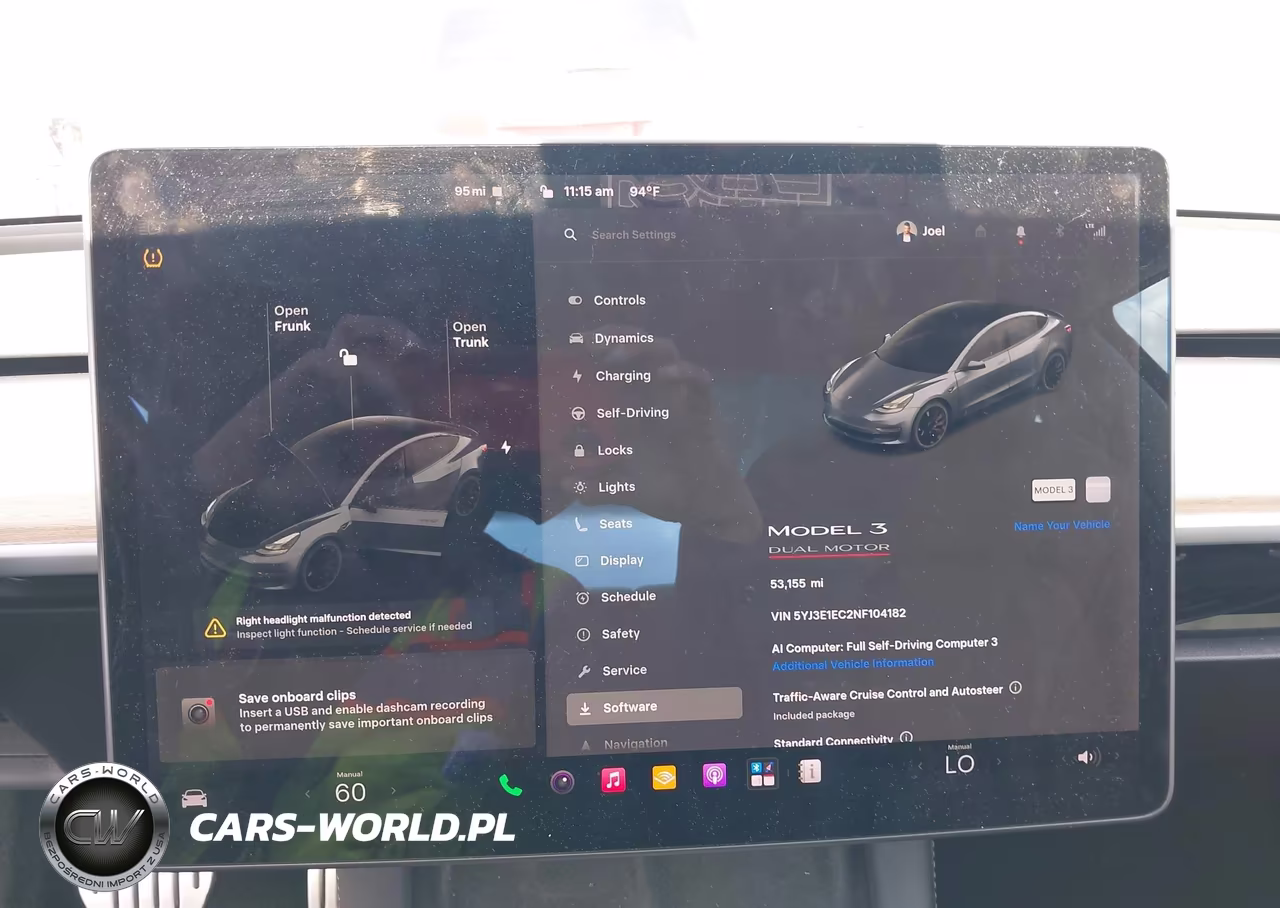2022 Tesla Model 3 Performance Dual Motor All-Wheel Drive VIN:5YJ3E1EC2NF104182 - 7