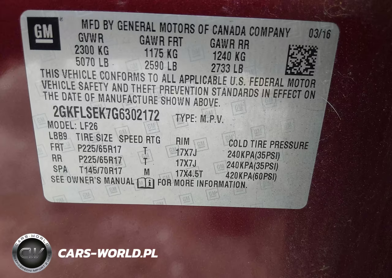 2016 GMC Terrain Sle-1 VIN:2GKFLSEK7G6302172 - 9