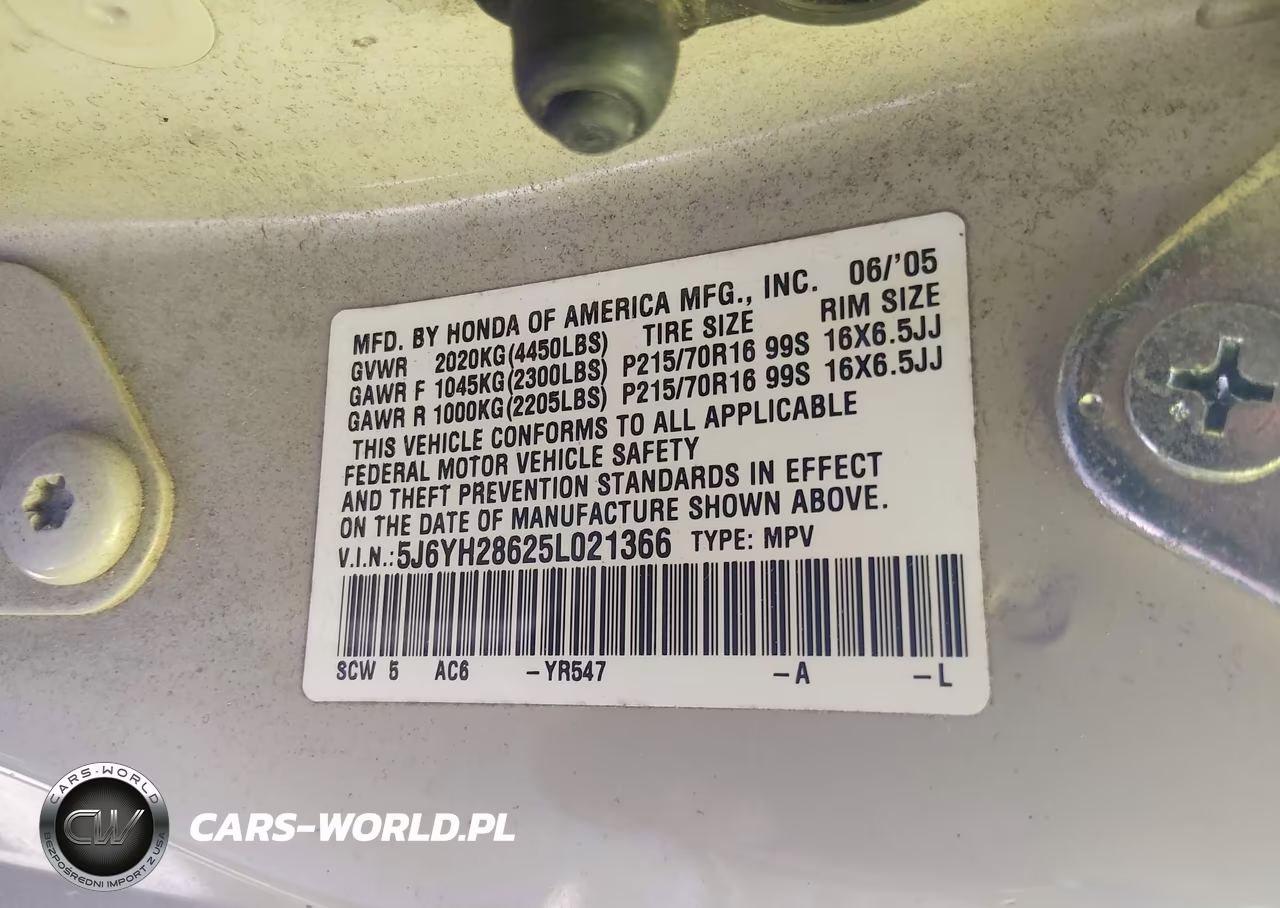 2005 Honda Element Ex VIN:5J6YH28625L021366 - 9