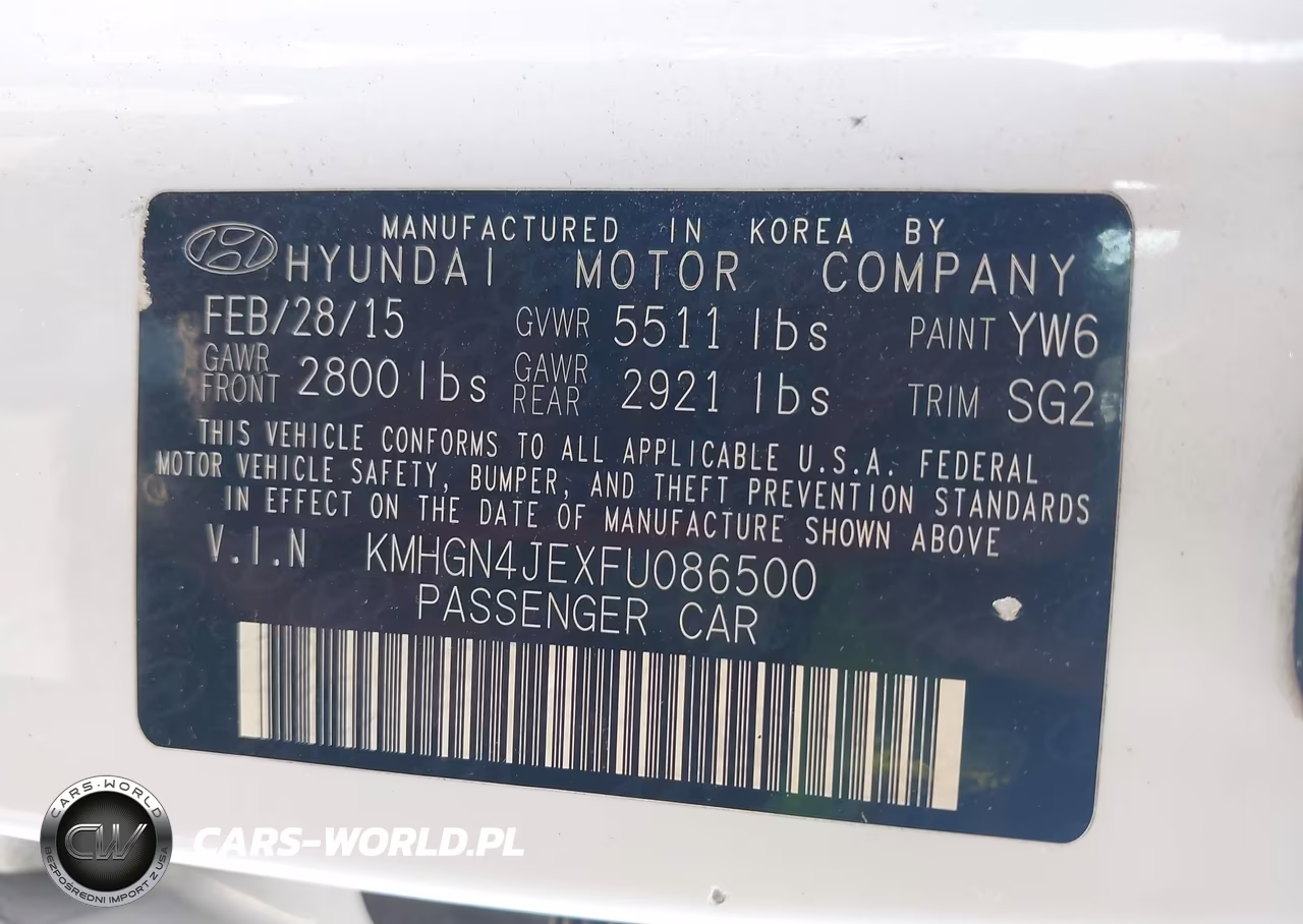 2015 Hyundai Genesis 3.8 VIN:KMHGN4JEXFU086500 - 9