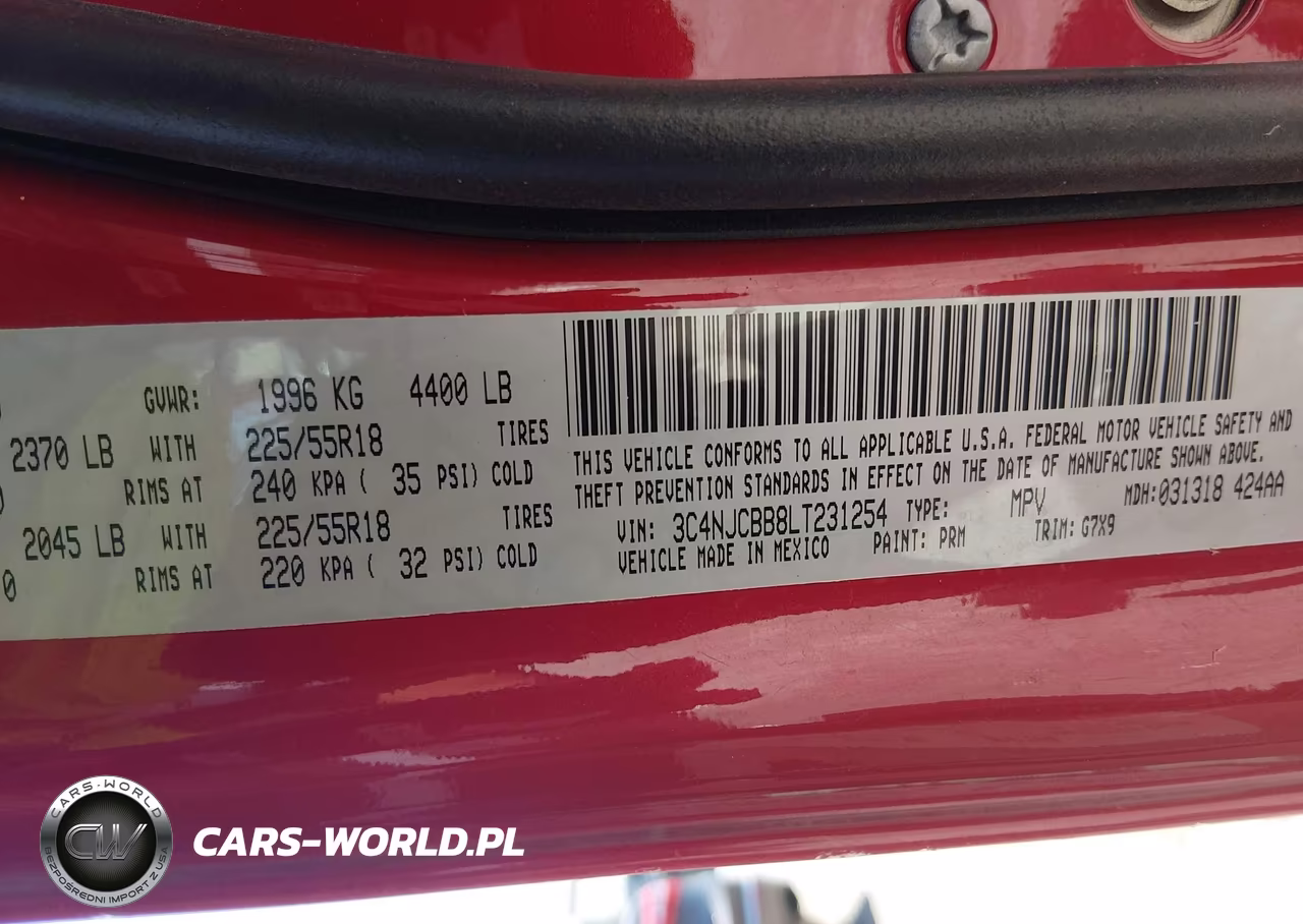 2020 Jeep Compass Sun And Safety Fwd VIN:3C4NJCBB8LT231254 - 9