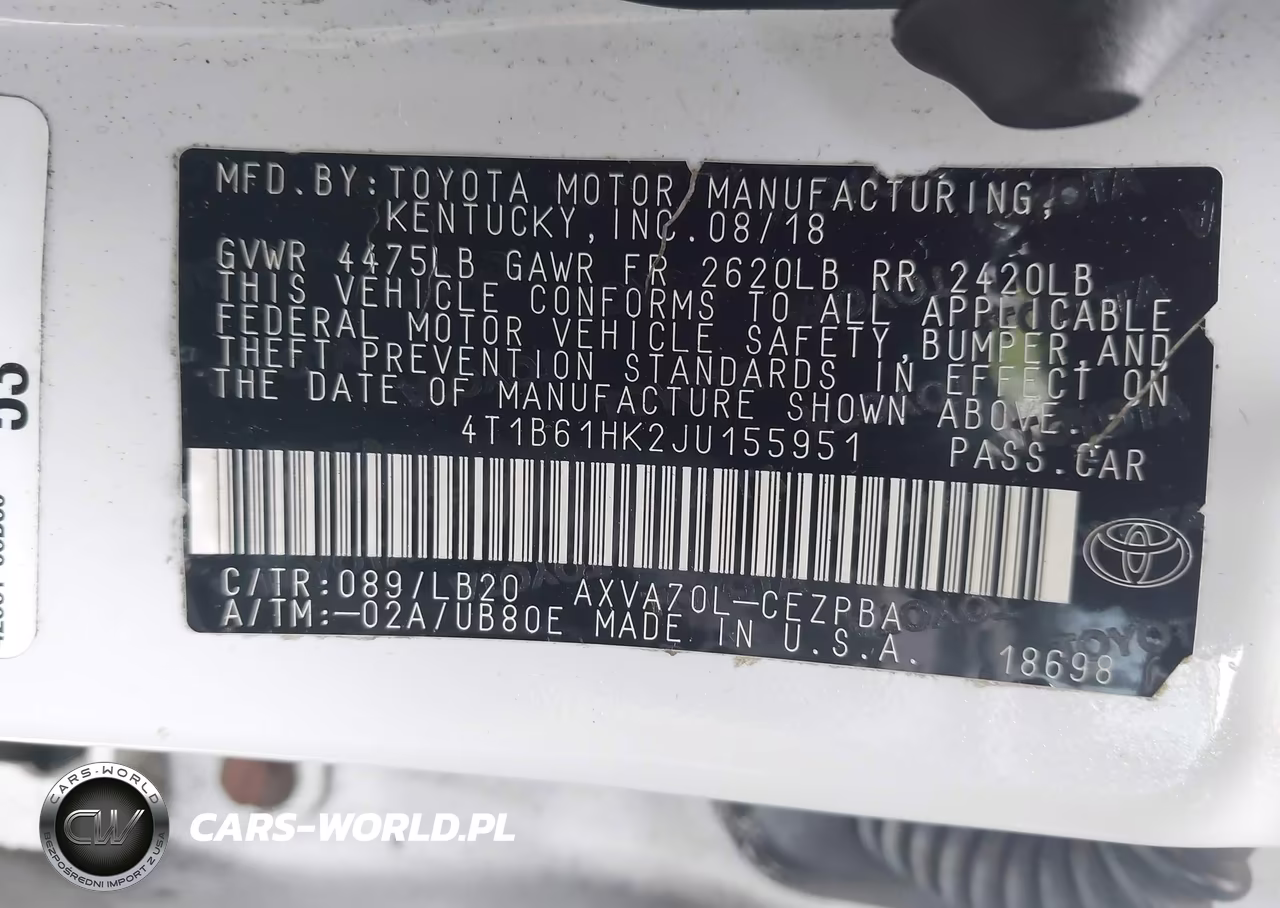 2018 Toyota Camry Xse VIN:4T1B61HK2JU155951 - 9