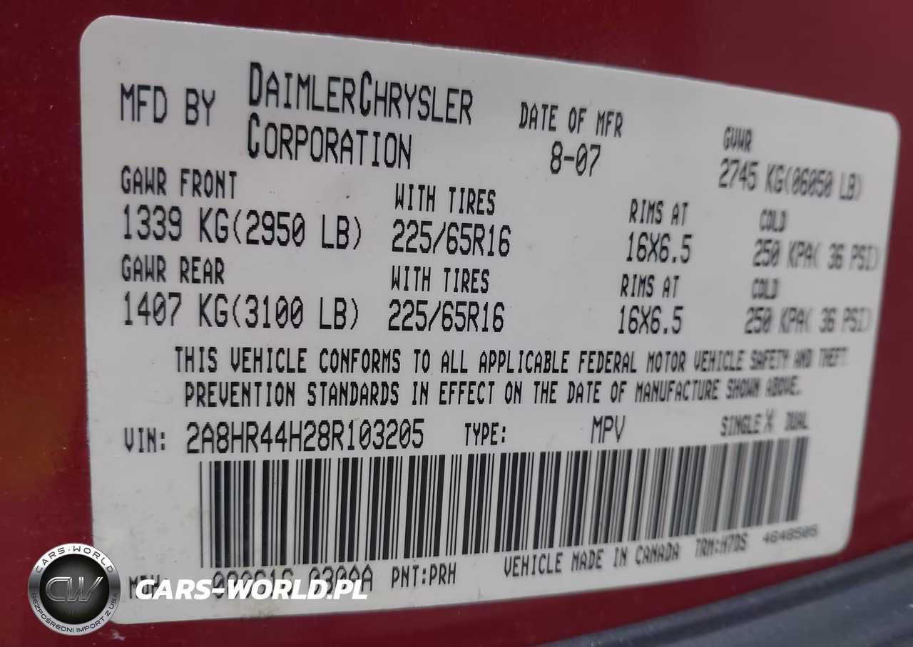 2008 Chrysler Town & Country Lx VIN:2A8HR44H28R103205 - 9
