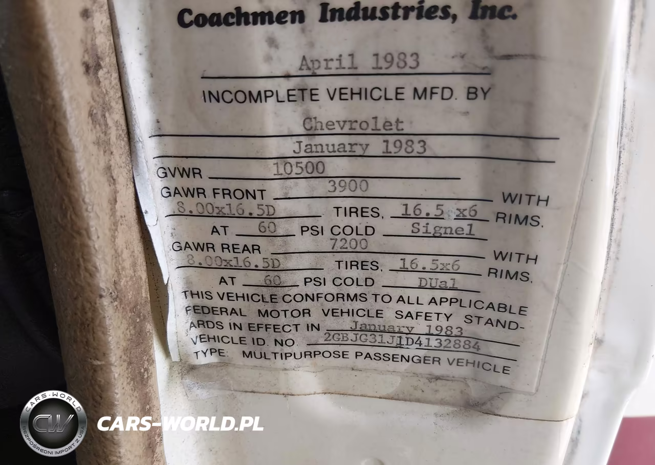 1983 Chevrolet G30 VIN:2GBJG31J1D4132884 - 8