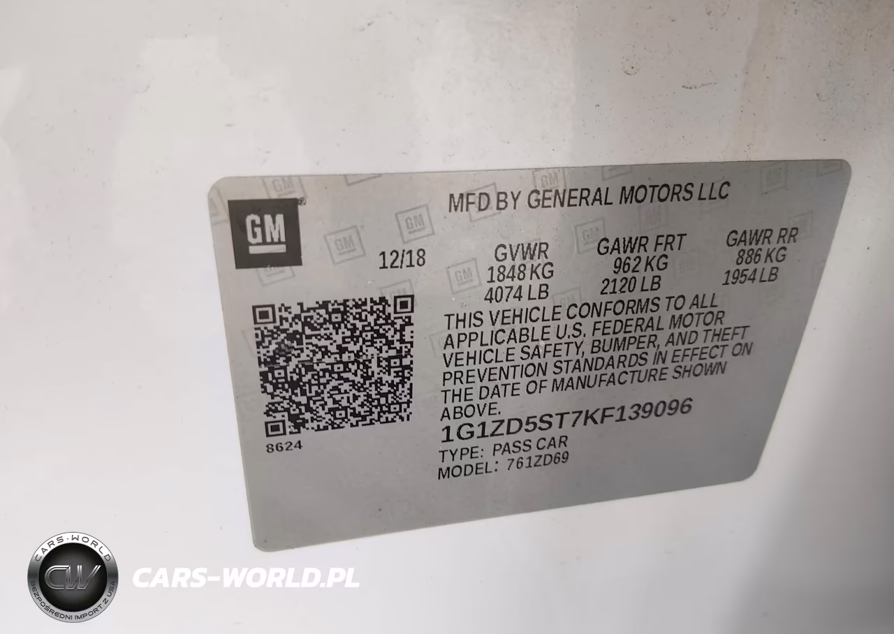 2019 Chevrolet Malibu Lt VIN:1G1ZD5ST7KF139096 - 9