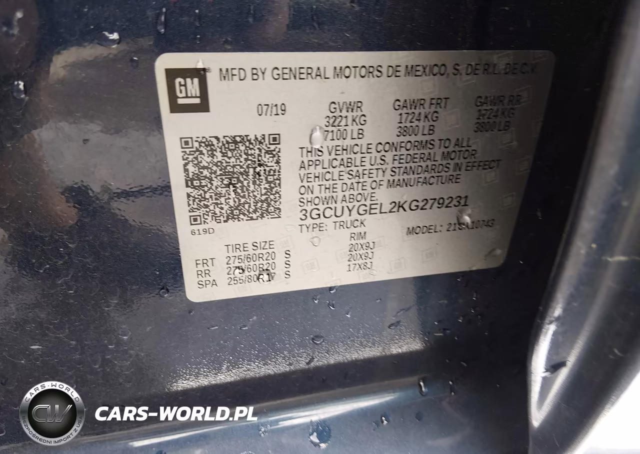 2019 Chevrolet Silverado 1500 Ltz VIN:3GCUYGEL2KG279231 - 9