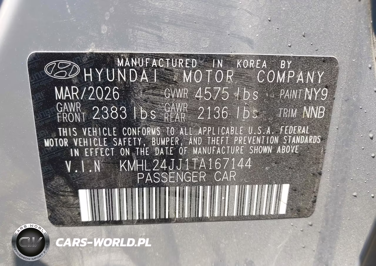 2026 Hyundai Sonata Hybrid Blue VIN:KMHL24JJ1TA167144 - 9
