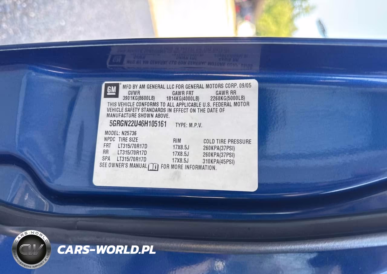 2006 Hummer H2 Sut VIN:5GRGN22U46H105161 - 9
