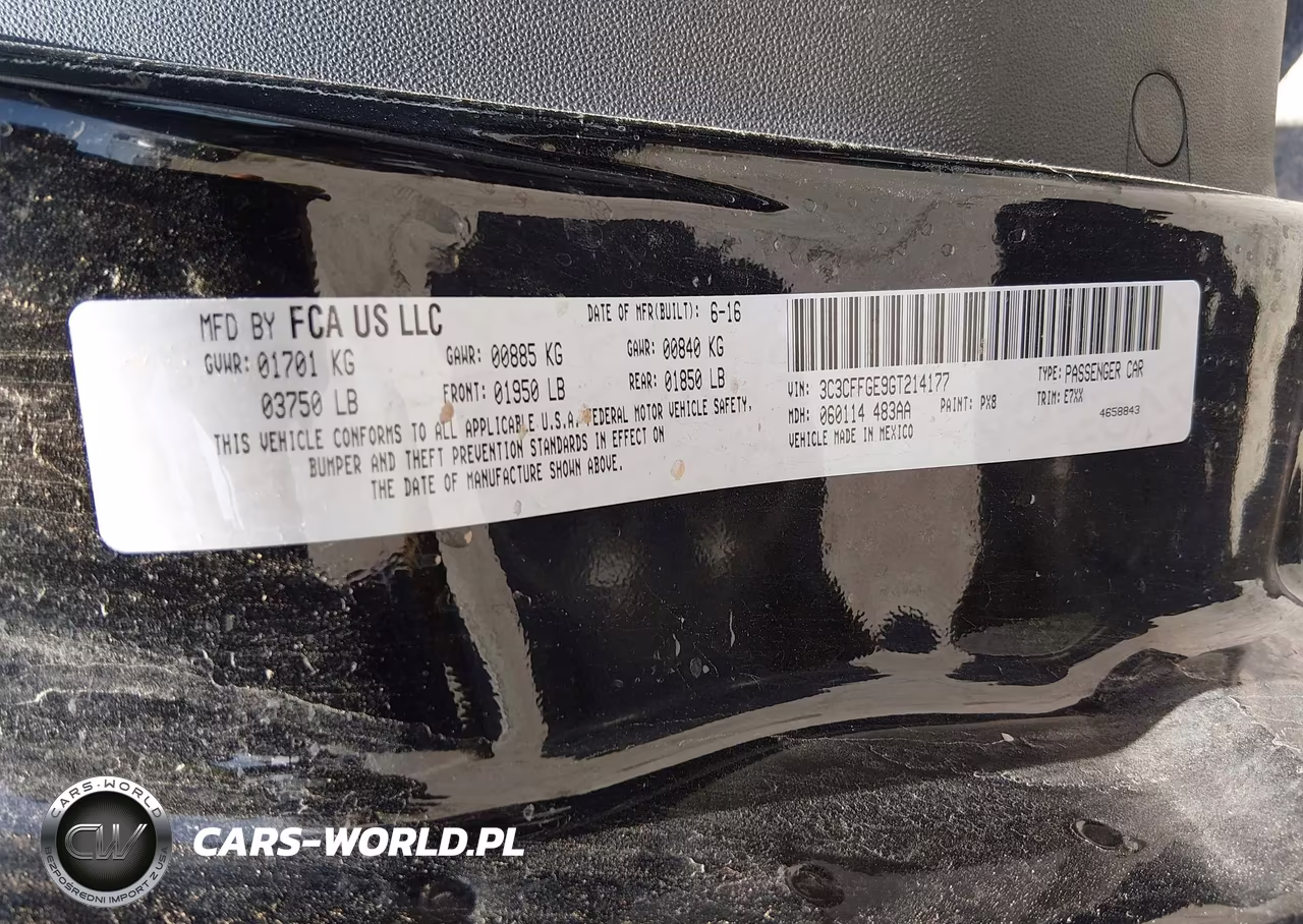 2016 Fiat 500E Battery Electric VIN:3C3CFFGE9GT214177 - 9