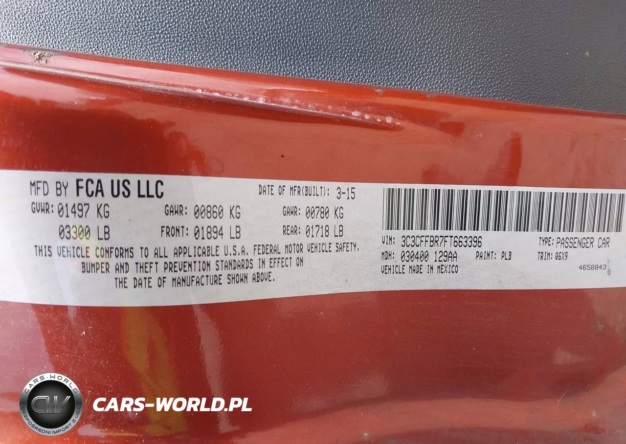 2015 Fiat 500 Sport VIN:3C3CFFBR7FT663396 - 9