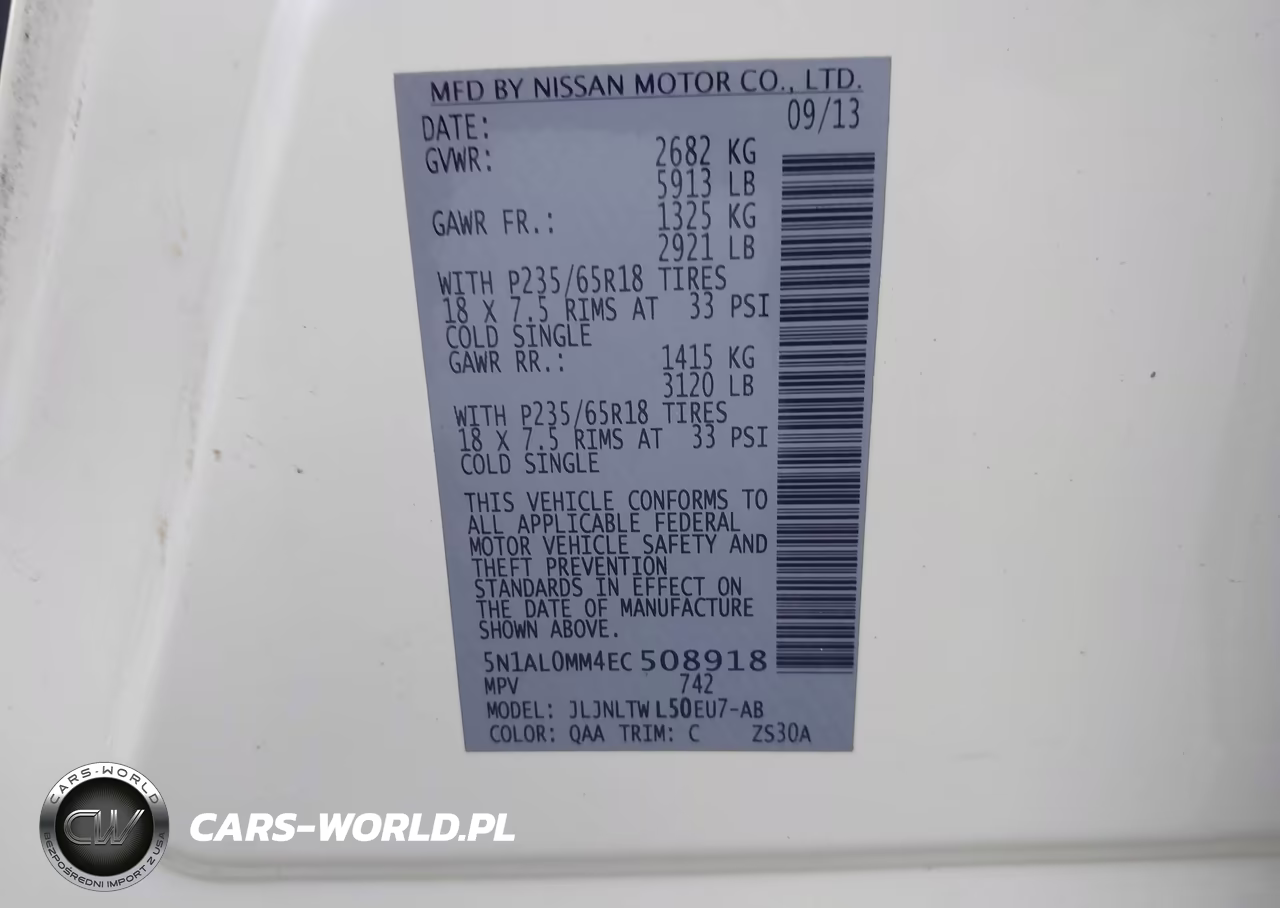 2014 Infiniti Qx60 VIN:5N1AL0MM4EC508918 - 9