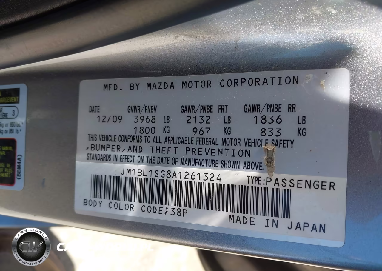 2010 Mazda Mazda3 I Sport VIN:JM1BL1SG8A1261324 - 9