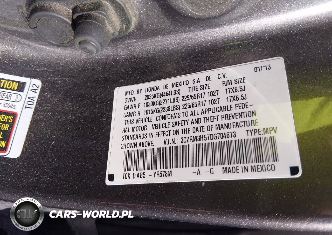 2013 Honda Cr-V Ex VIN:3CZRM3H57DG704673 - 9