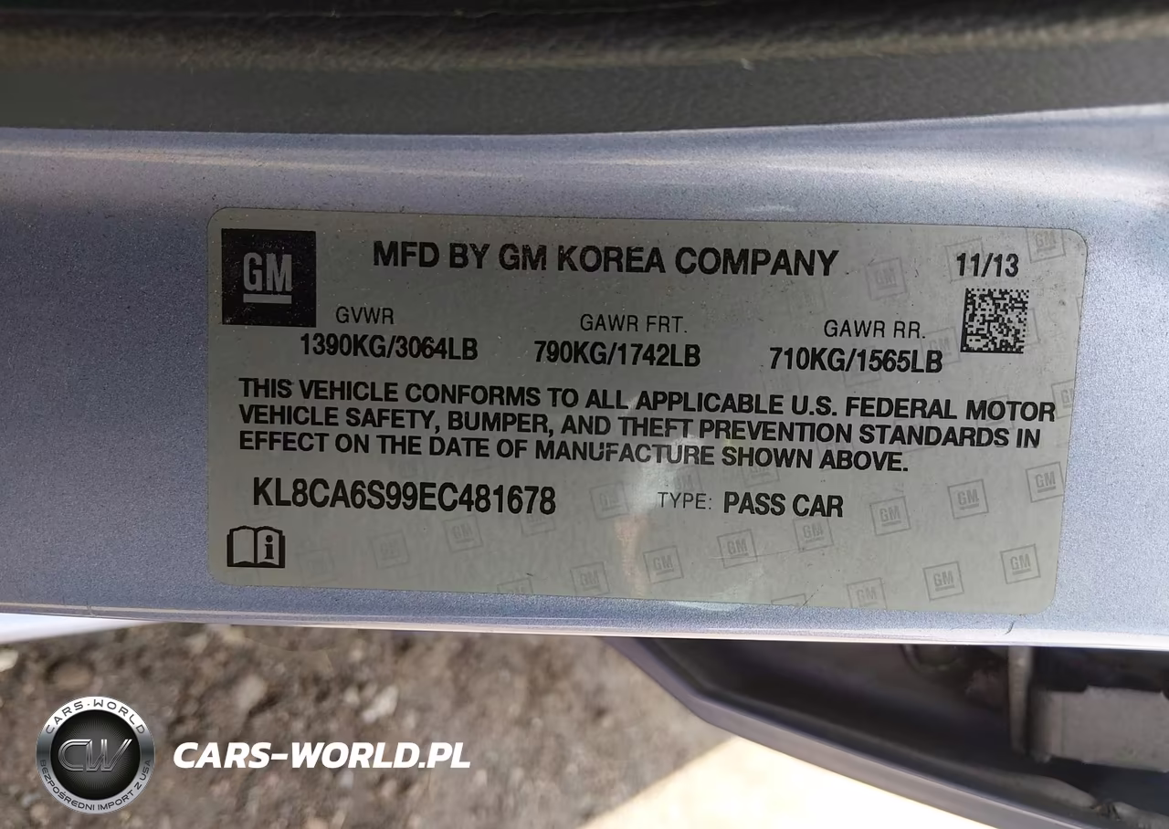 2014 Chevrolet Spark Ls Manual VIN:KL8CA6S99EC481678 - 9