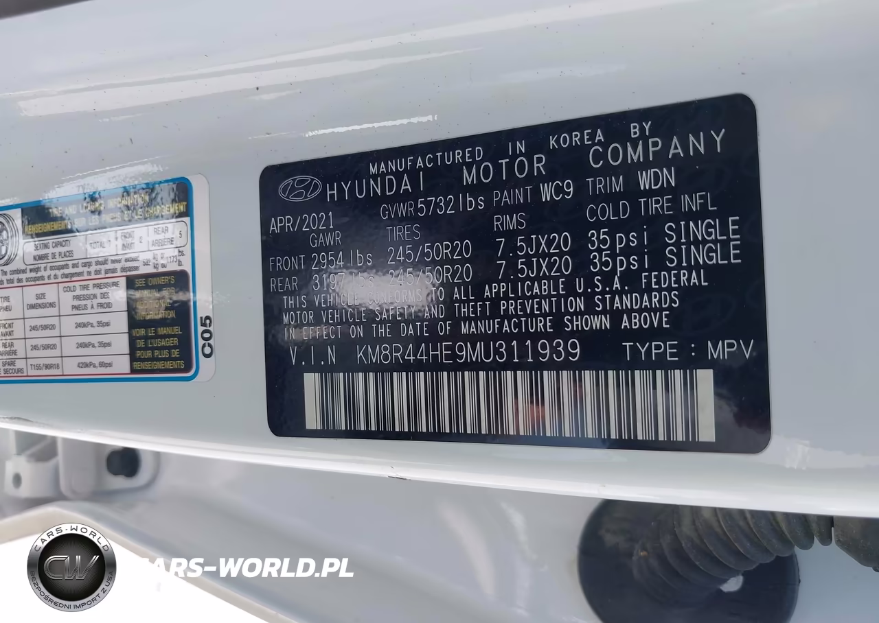 2021 Hyundai Palisade Sel VIN:KM8R44HE9MU311939 - 9