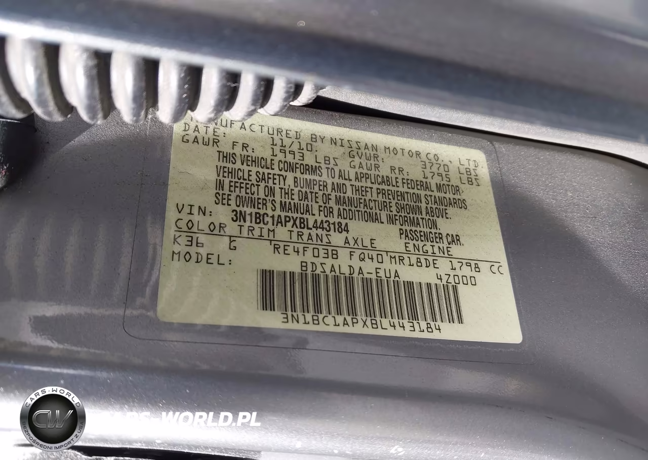 2011 Nissan Versa 1.8S VIN:3N1BC1APXBL443184 - 9