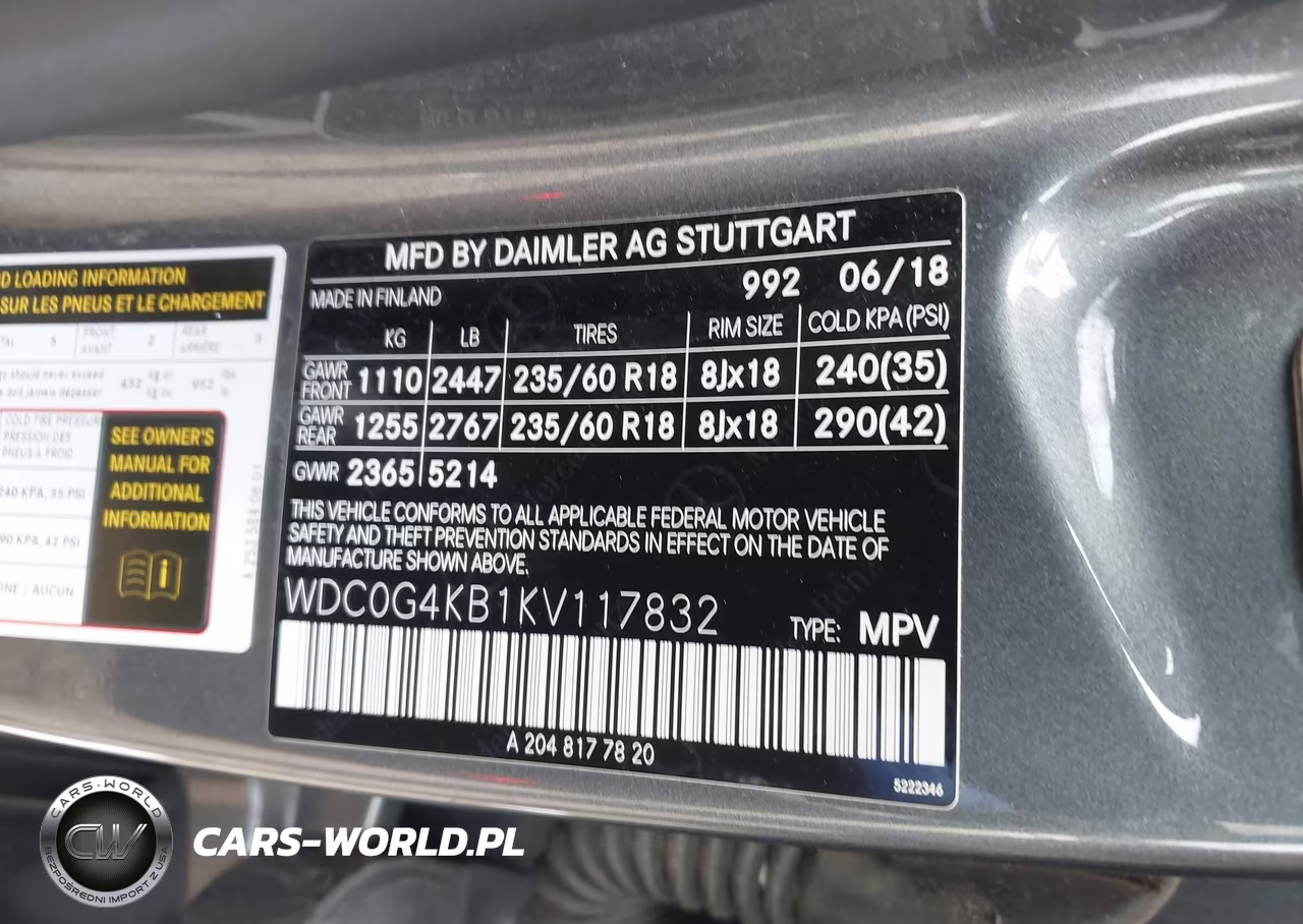 2019 Mercedes-Benz Glc 300 4Matic VIN:WDC0G4KB1KV117832 - 9
