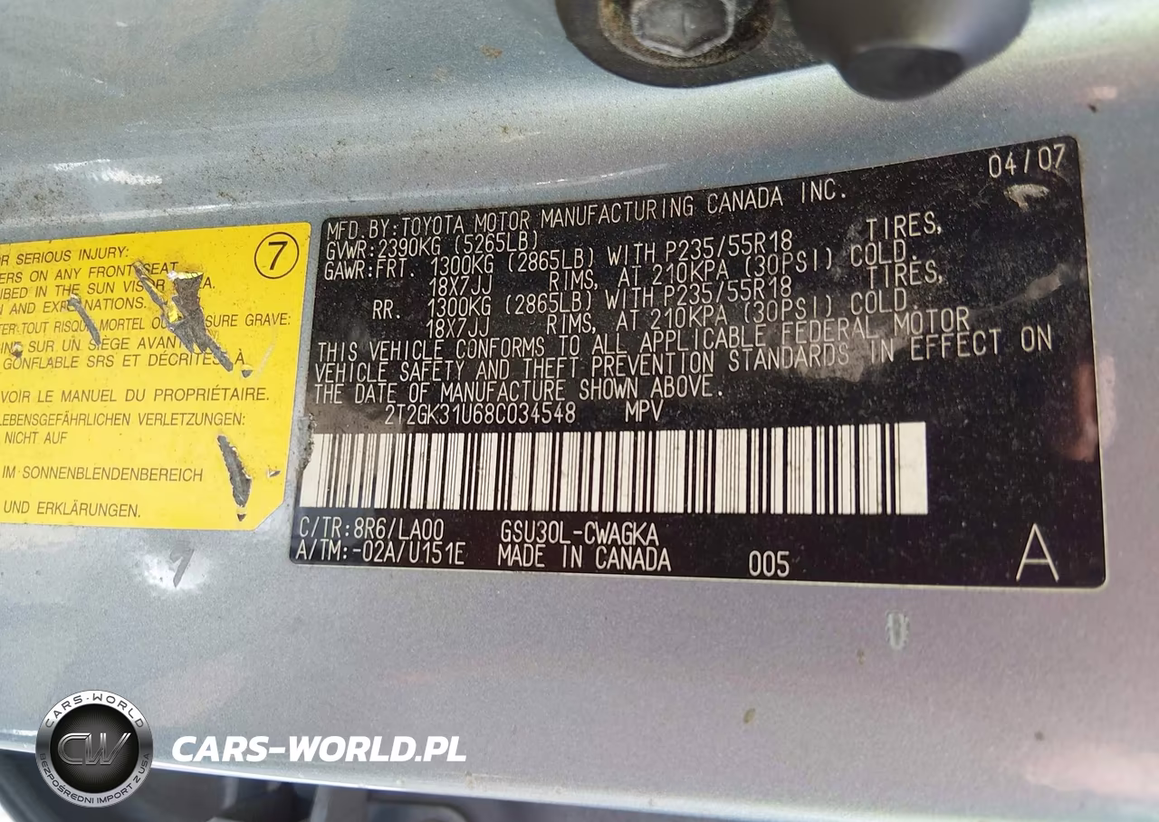 2008 Lexus Rx 350 VIN:2T2GK31U68C034548 - 9