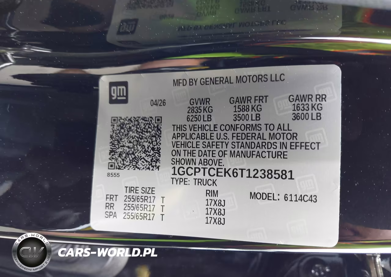 2026 Chevrolet Colorado Lt, 4Wd VIN:1GCPTCEK6T1238581 - 9