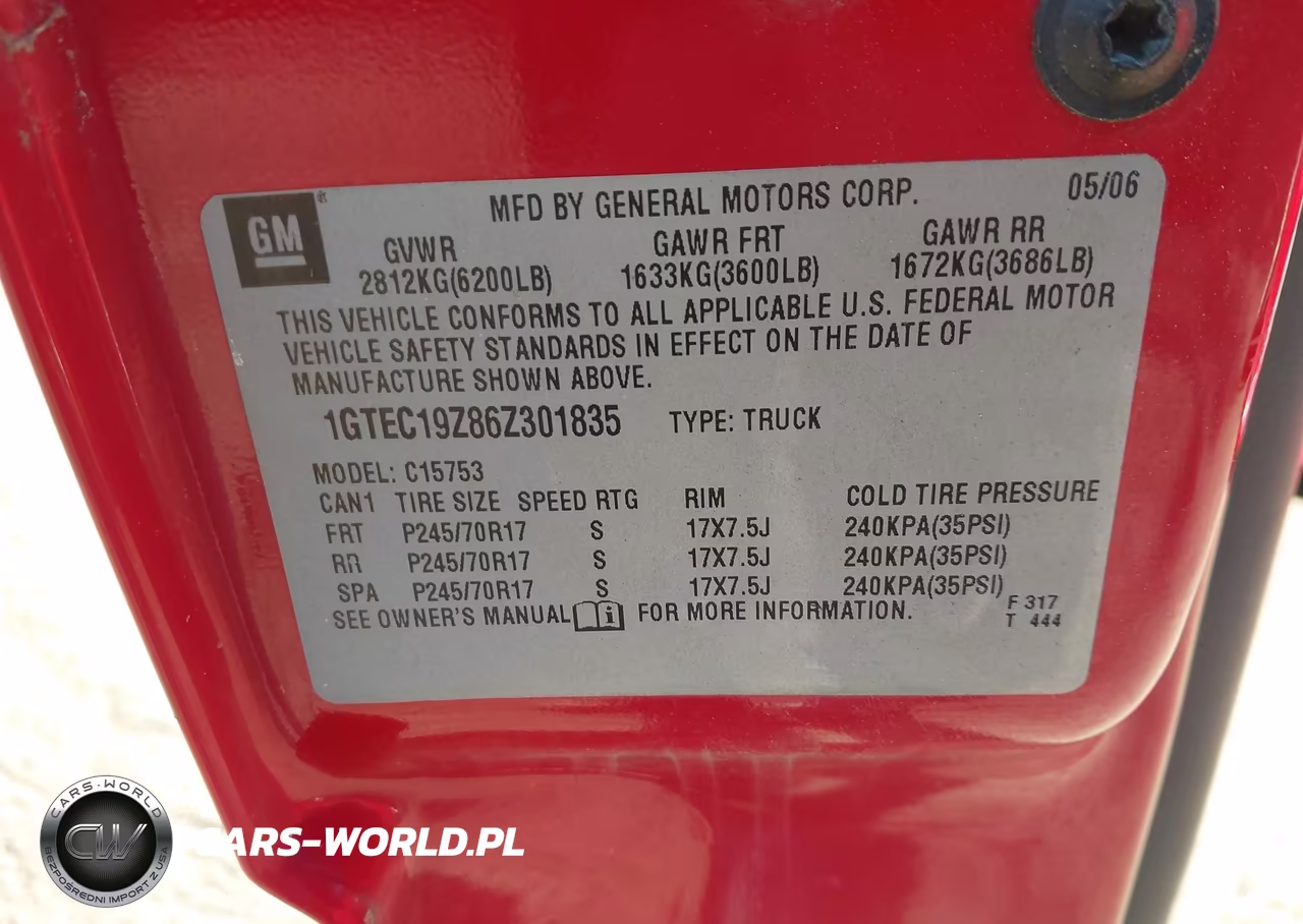 2006 GMC Sierra 1500 Sle1 VIN:1GTEC19Z86Z301835 - 9