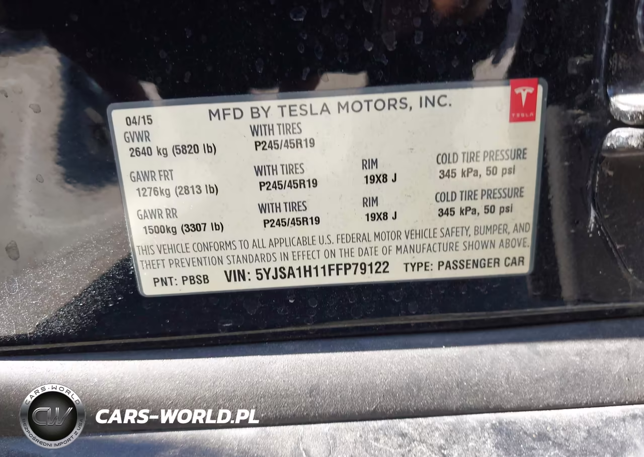2015 Tesla Model S 60-70-85 VIN:5YJSA1H11FFP79122 - 9