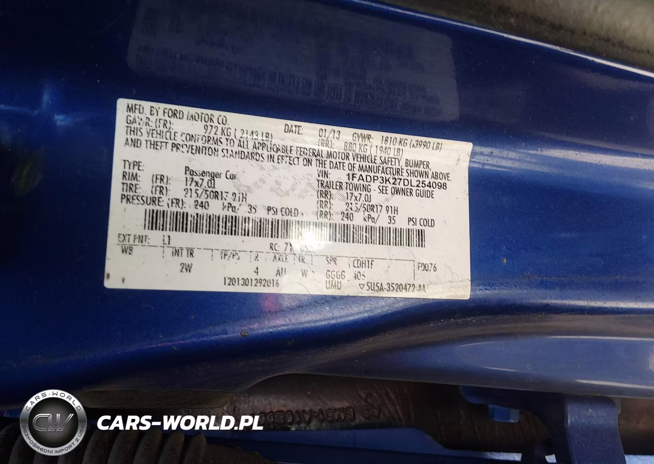 2013 Ford Focus Se VIN:1FADP3K27DL254098 - 9