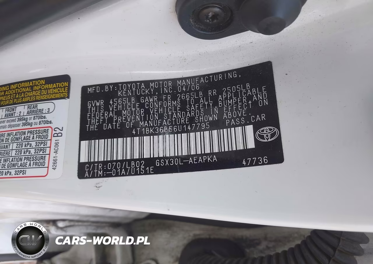 2006 Toyota Avalon Limited VIN:4T1BK36B56U147795 - 9