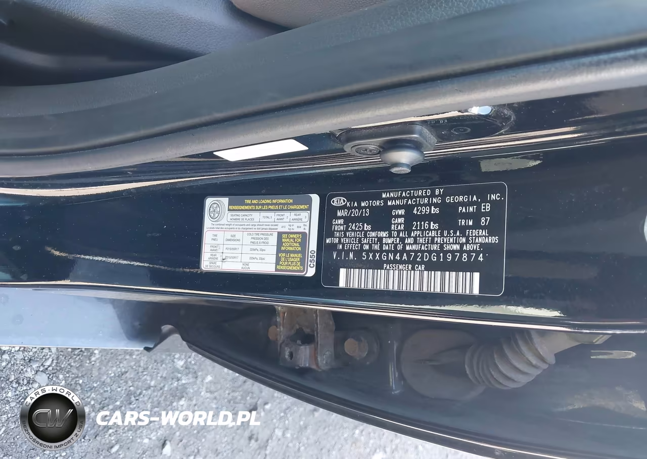 2013 Kia Optima Ex VIN:5XXGN4A72DG197874 - 9