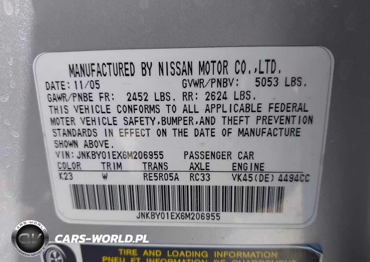 2006 Infiniti M45 Sport VIN:JNKBY01EX6M206955 - 9