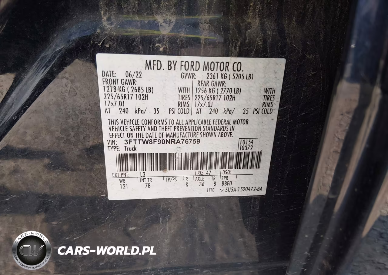 2022 Ford Maverick Xlt VIN:3FTTW8F90NRA76759 - 9