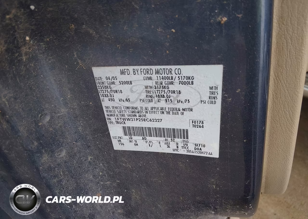 2005 Ford F-350 Lariat-Xl-Xlt VIN:1FTWW31P25EC62327 - 8
