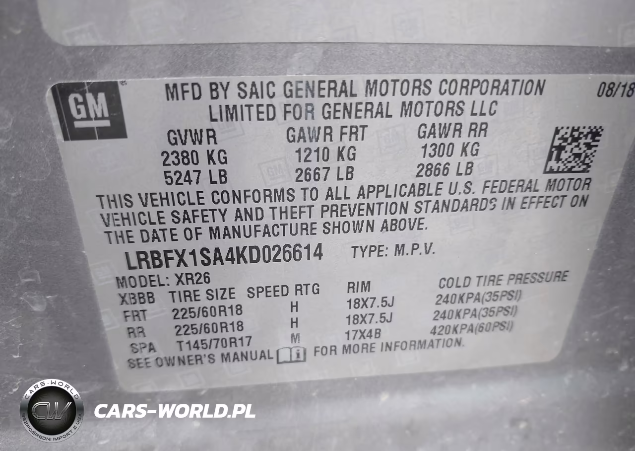 2019 Buick Envision Awd Preferred VIN:LRBFX1SA4KD026614 - 9