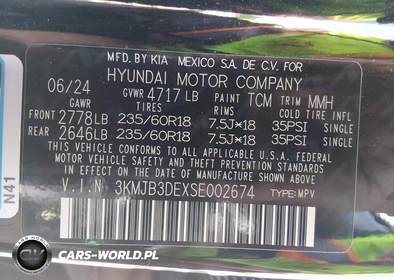 2025 Hyundai Tucson Sel VIN:3KMJB3DEXSE002674 - 9